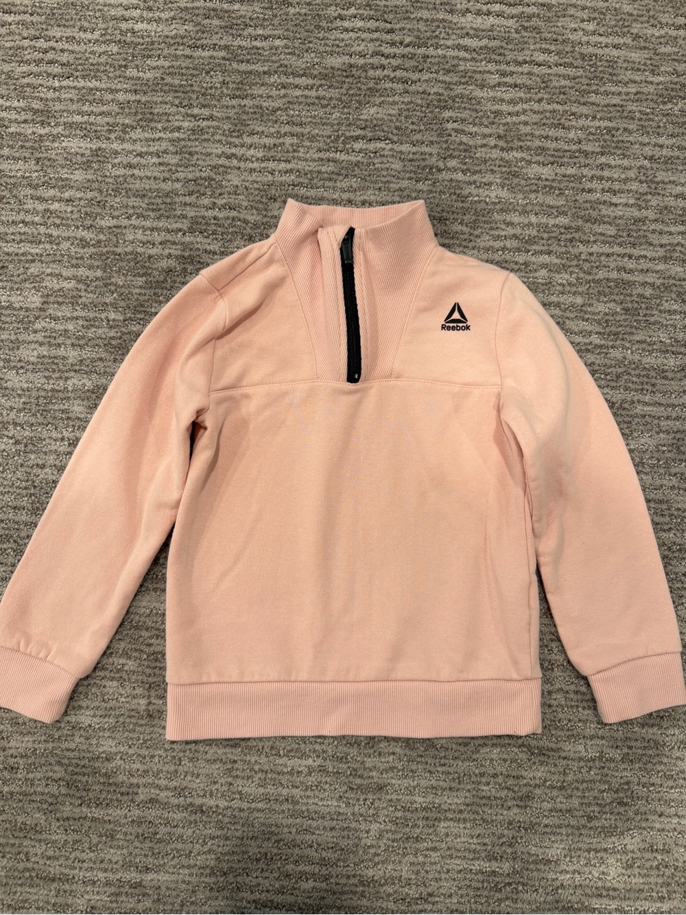 Reebok Toddler Girls 5T Pink Quarter 1/4 Zip Pullover Sweatshirt Activewear